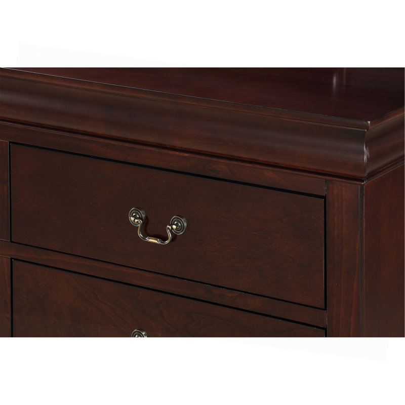 Commode 1 pièce à 5 tiroirs Louis Philip, Merisier