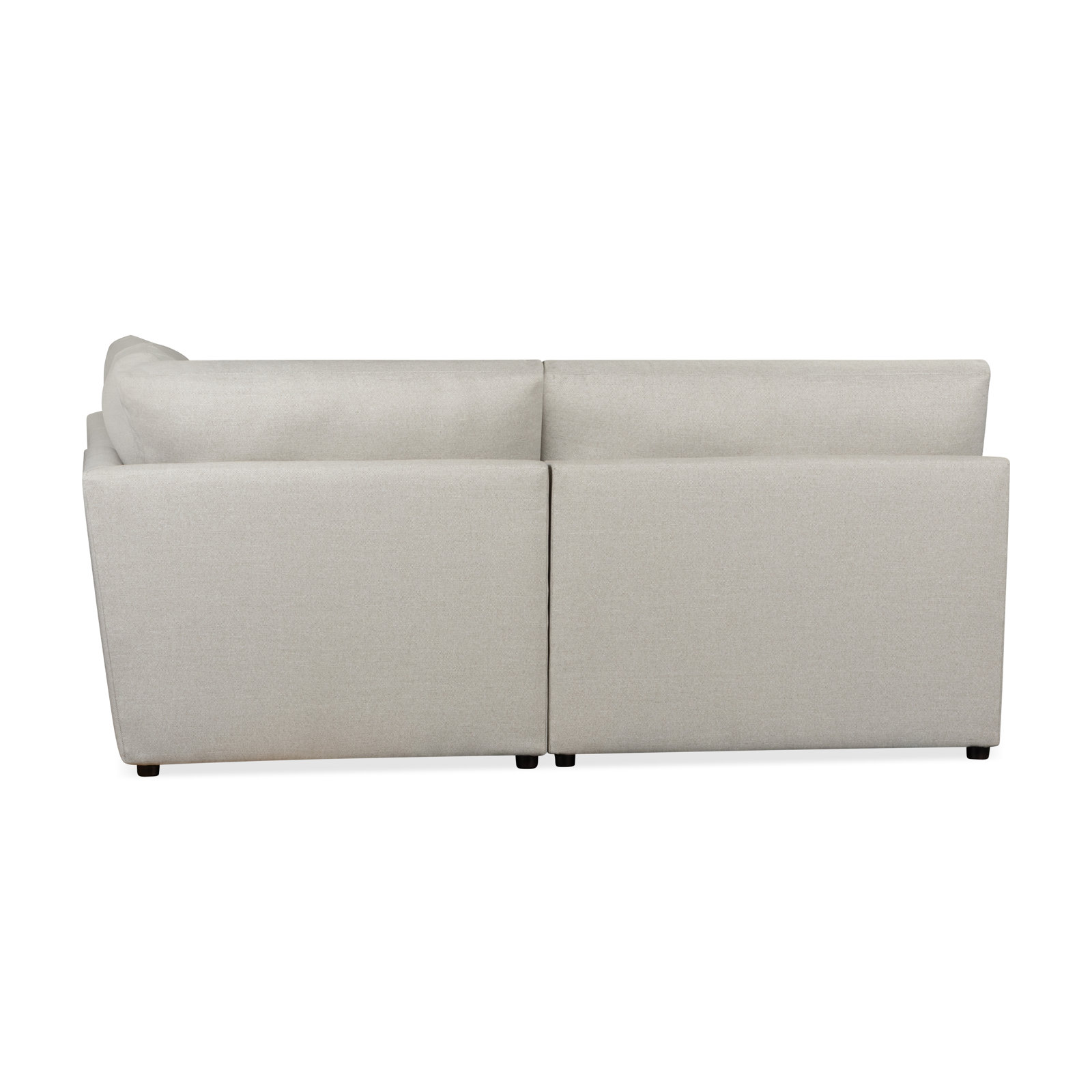 Essex 4-Piece Upholstered Modular Sectional, Left Hand Facing, Macarena Light Gray Basketweave