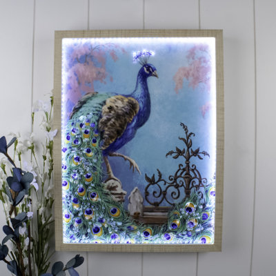 Jewel Of The Garden 12x16 Jeweled Halo Glow LED Art