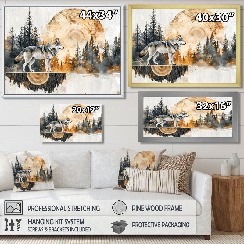 Grath - Animals Wall Art, Single Picture Framed Print, 30" H x 40" W, Black