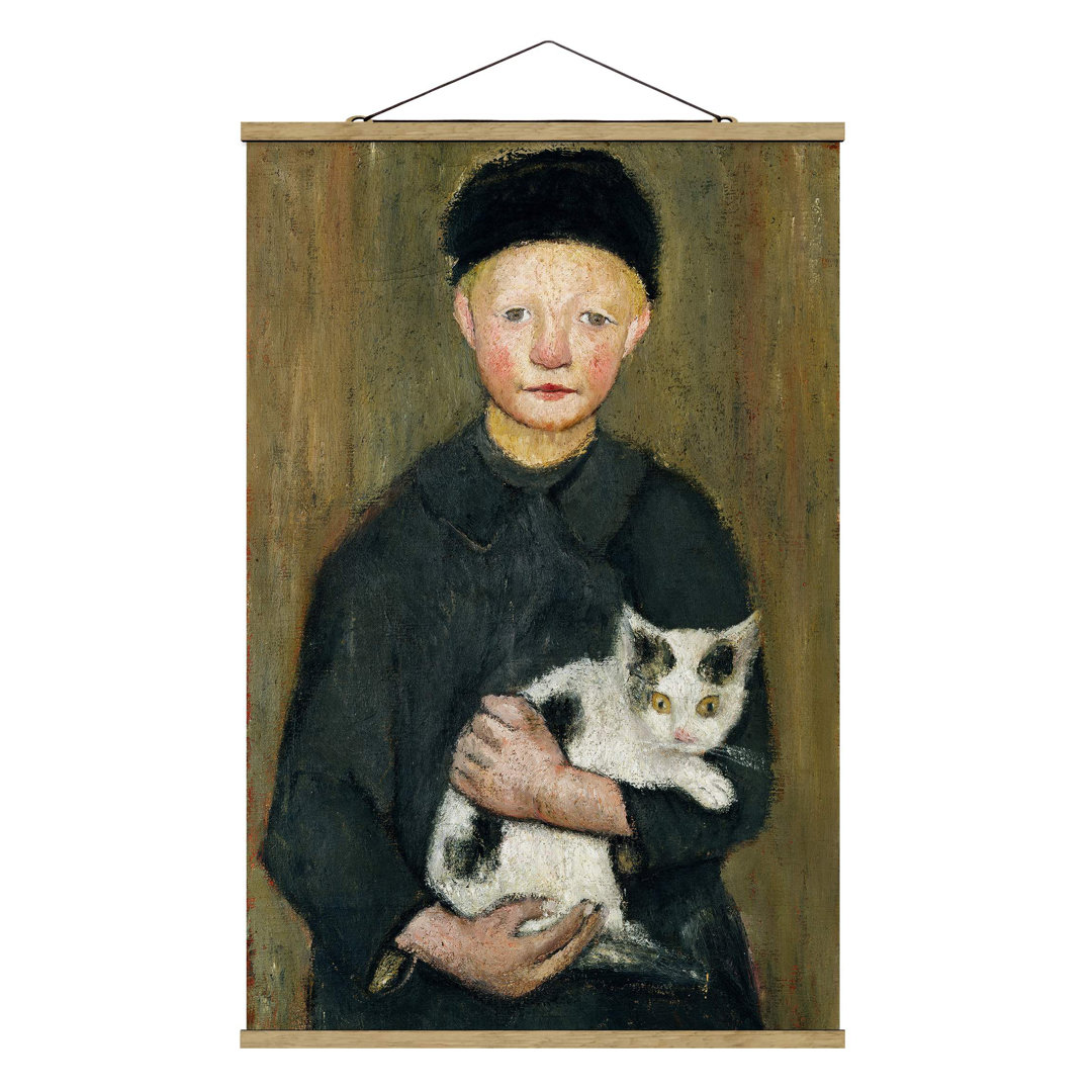 Stoffbild Boy with Cat von Paula Modersohn