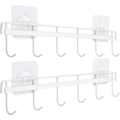 Adhesive Wall Hooks Rack Kitchen Rail