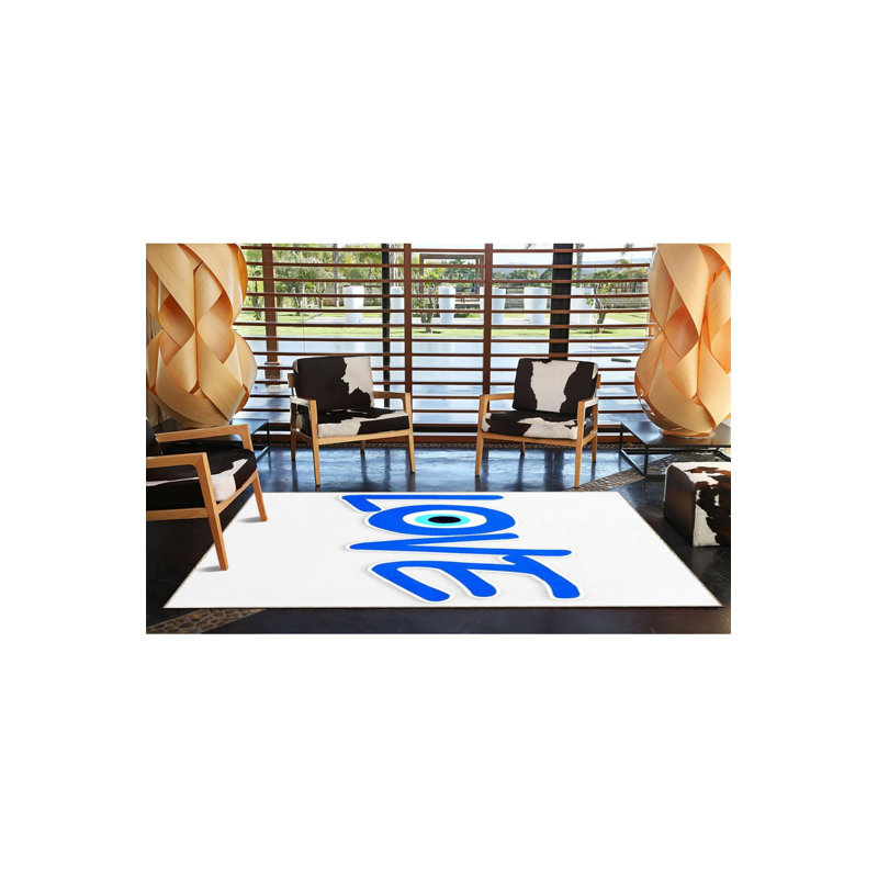 Tapis décoratif à motif texturé Love, Tapis de couloir 3 pi 3 po x 9 pi 10 po