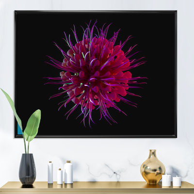 Impression sur toile mauve à motif floral cosmique