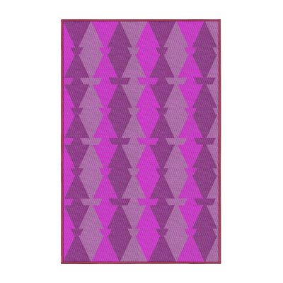 Tapis géométrique violet
