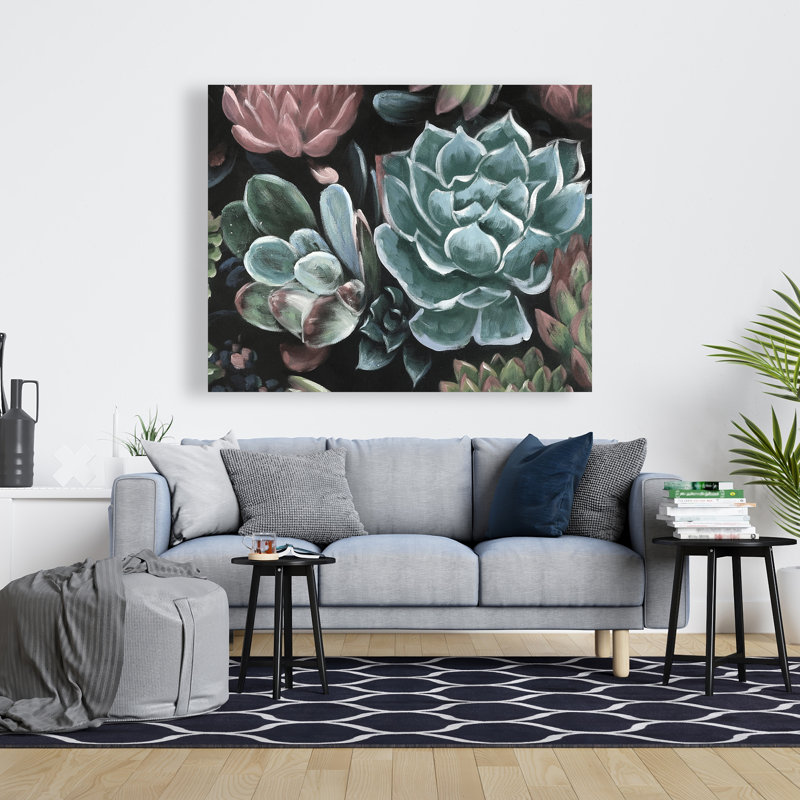 Succulent Set - Pink Exotic Canvas for Home Decor | Stylish Art