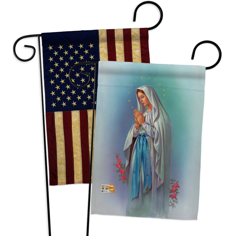 Notre dame de grace impressions-polyester décoratif à 2 faces 13 x 19 po drapeau de jardin