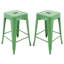 Ensemble de 2 tabourets de bar empilables en métal, tabourets de bar à hauteur de comptoir, tabourets de patio industriels de 24 pouces et tabourets sans dossier-875443014
