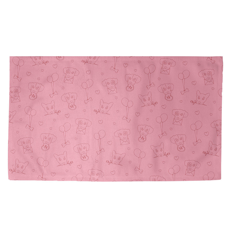 Tapis zone rose fait main, Rectangle 5 pi x 7 pi
