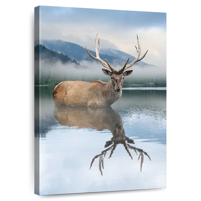 Deer Reflection, 48" H x 32" W