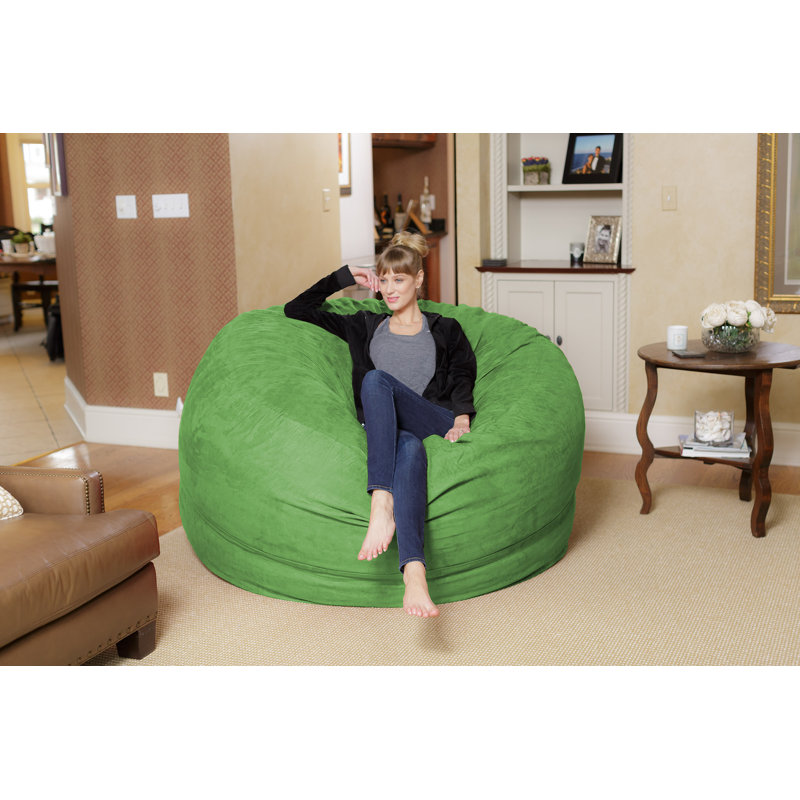 Fauteuil à billes - Fauteuil à billes rond rembourré en mousse à mémoire de forme avec housse amovible et lavable à la machine - Fauteuil à billes avec housse en microfibre douce - Plusieurs tailles et plusieurs tissus lavables à la machine