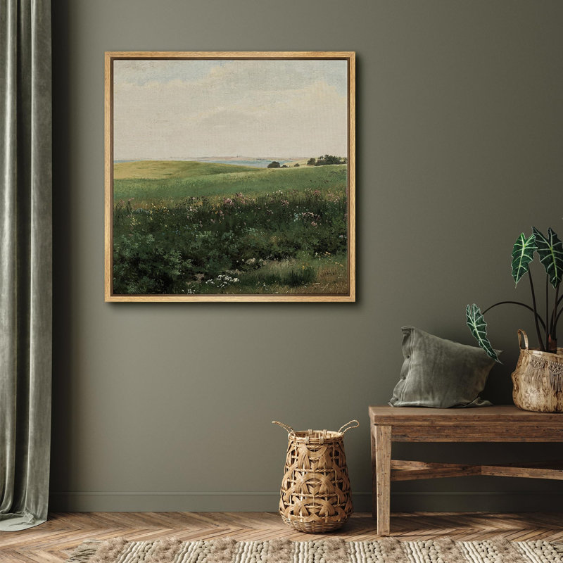 «Summer Meadow With Wildflowers», reproduction d'art sur toile, H 16 po x l 16 po, Toile naturelle