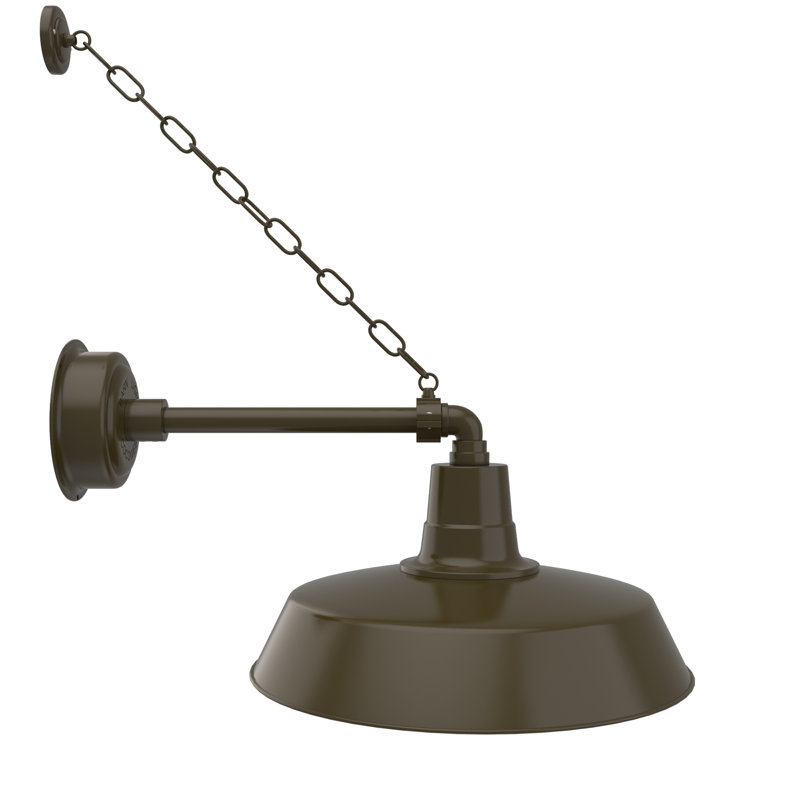 Haleigh LED Wall Light, 10.5" H x 8" W x 14" D, Mahogany Bronze