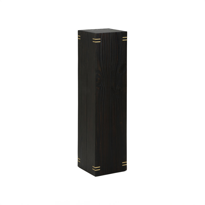 Shou Sugi Ban Pedestal - Tall, 40" H x 10" W x 10" D