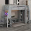 Lit mezzanine avec bureau Contemporary, tablettes, lumière DEL et tringle à vêtements Contemporary