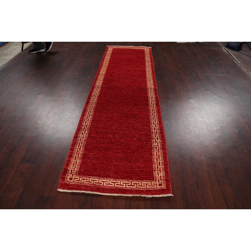 Tapis de couloir oriental bordé 3 x 9 Gabbeh