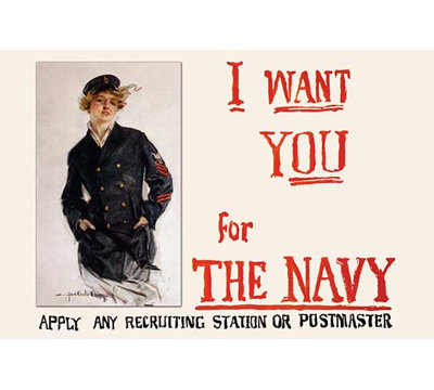 «I Want You for the Navy Appliquer toute embauche» par Howard Chandler Christy - impression d'art graphique