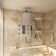 3-Function LED Light Thermostatic Rainfall Shower System with 6 Body Jets and Rough-in Valve