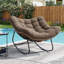 Chaise berçante surdimensionnée avec coussin Papasan-130800323-130800325