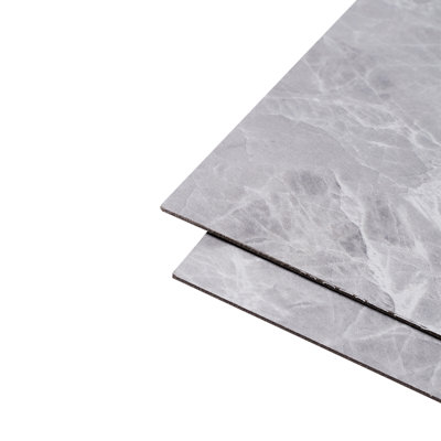 Deehan Self-Adhesive Floor Tiles: Realistic Stone & UV Coated