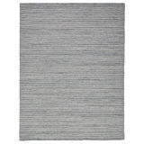 Rava Hand Loomed Striped Area Rug in Gray/Ivory