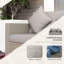 Causeuse de patio avec coussins Outsunny, canapé d'extérieur 2 places, canapé avec coussins décoratifs pour véranda, jardin, bord de piscine, gris