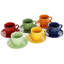 Ensemble de grandes tasses à espresso et soucoupes 13 pièces avec support en métal Gibson Home Color Cafe