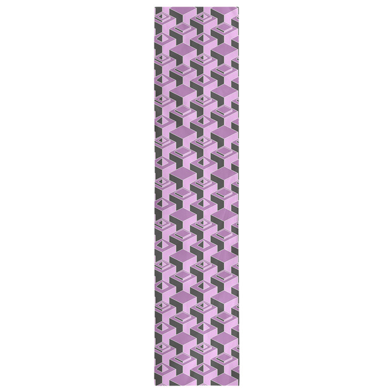 Chemin de table Classic Skyscrapers, 16 po x 90 po, Violet / noir