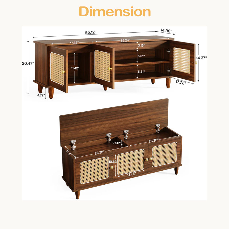 Banc de rangement à 2 niveaux, banc à chaussures
