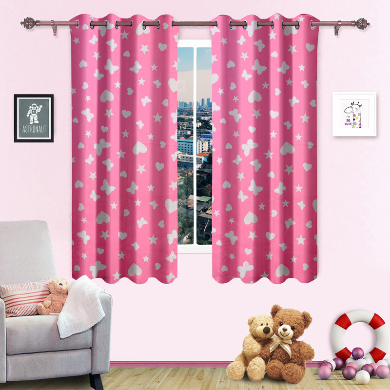 Kayleen Room Darkening Curtain Pair, 167 W x 183 D cm