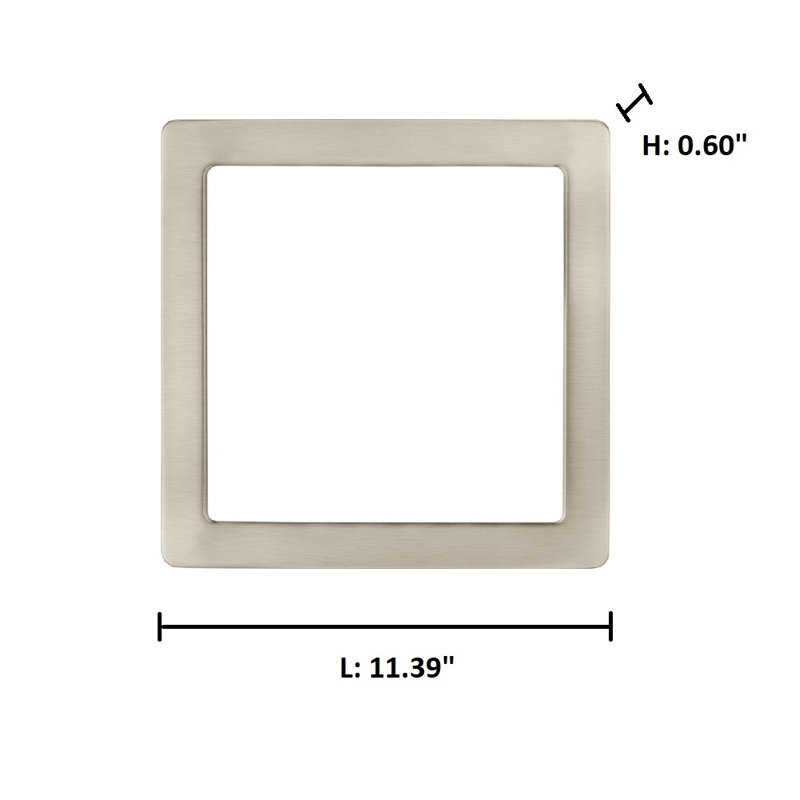 Chilmark Trim 9-S Lense, Brushed Nickel, 11.39" H x 11.39" W x 0.6" D