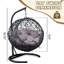 Balançoire en forme d'œuf de chat avec support et coussin, chaise pivotante suspendue en rotin et osier, lit douillet pour chats