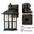 Winston Porter Matte Black Motion Sensor Outdoor Wall Lantern,dusk To Dawn Exterior Light Fixture With Clear Glass