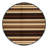 Washable Sand Dark Brown Striped Area Rug-967183376