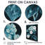 Hortensias monochromes dans l'ombre du jardin II - impressions sur toile florales-548540850-548540851-548540860