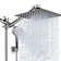 10" High Pressure Rain Shower Combo With 11" Adjustable Arm And 5-Setting Handheld