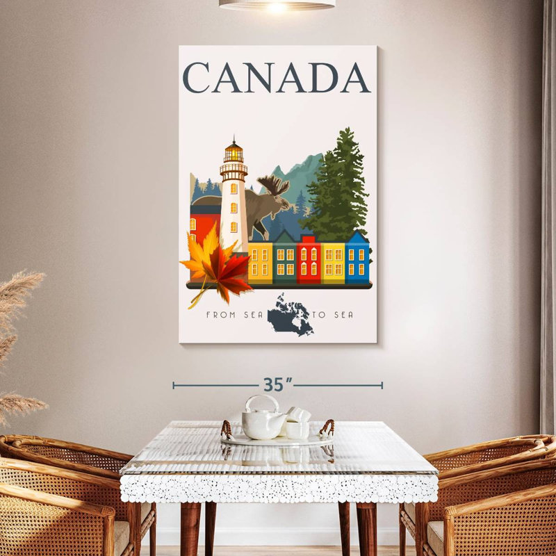 Aime Canada, d'un océan à l'autre, H 51 po x l 34 po