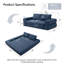 Canapé-lit pliable 81 po, divan-lit convertible 3-en-1-1556380401