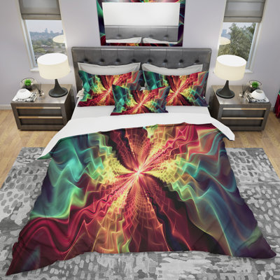 Hypnotize Abstract - Ensemble de housse de couette Abstract - Microfibre de polyester