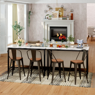 High Back Metal Counter And Bar Stools by Trent Austin Design