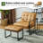 Buren Faux Leather Armchair with Ottoman-101040977