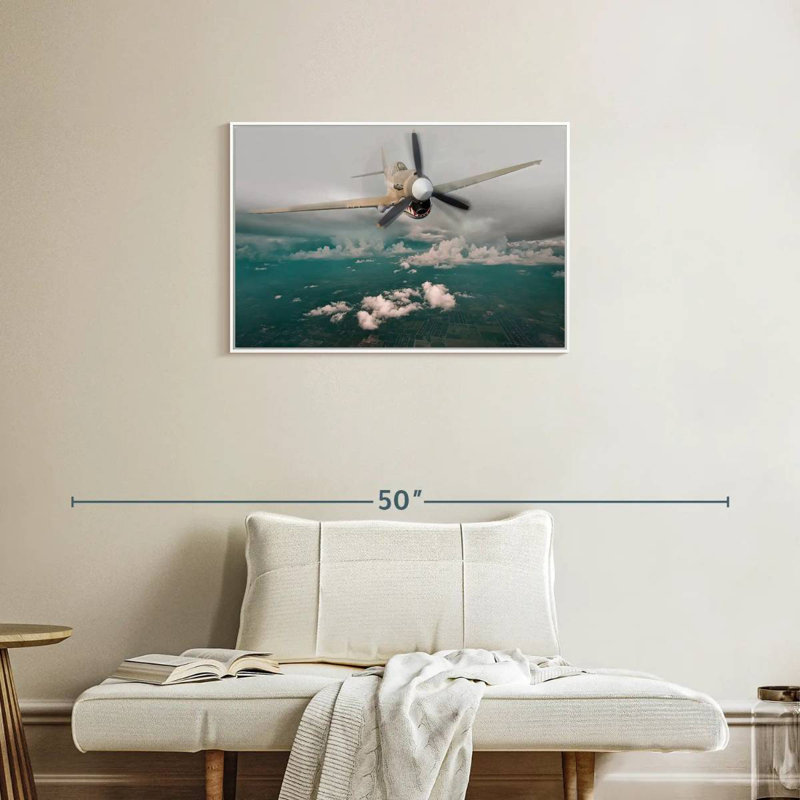 Avion Curtiss P 40 Warhawk, Cadre flottant blanc, 31 po x 21 po