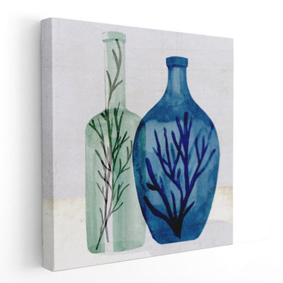 «Sea Glass Vase I», reproduction d'art sur toile