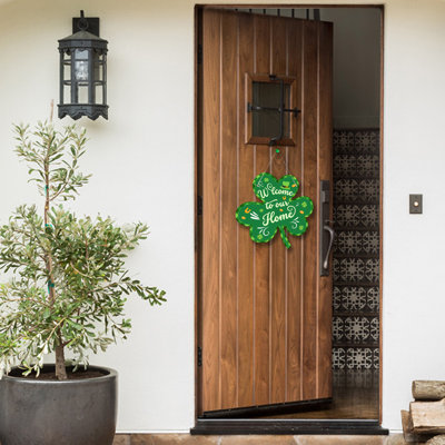 Panneau de porte de bienvenue Patricks Day, décorations de porte de la fête de la Saint-Patrick, décorations de la Saint-Patrick pour la maison