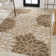 Zinnia Modern Floral Textured Weave Brown/Cream Indoor/Outdoor Rug