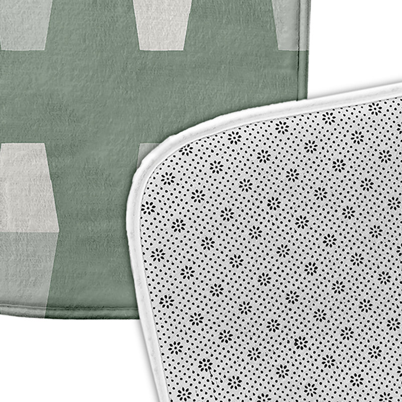 Non-Slip Bath Mat, 17" W x 24" L, Green