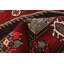 Tapis noir en laine noué à la main de conception unique 4 pi 11 po x 7 pi 2 po Jhamarion