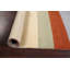 Tapis bleu / orange en laine noué à la main de conception unique 3 pi x 5 pi New Age