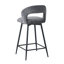 Swivel Upholstered Bar Stool with Iron Frame-1544208726