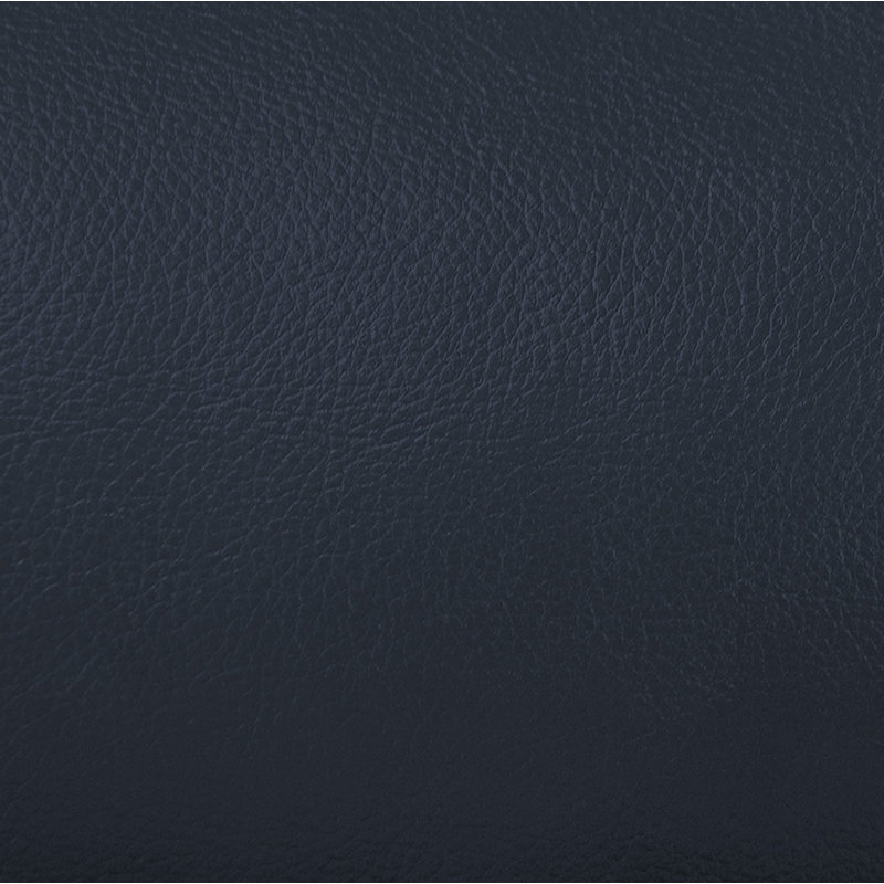 Faux Leather Reclining Curved Sectional Symmetrical, Navy Blue